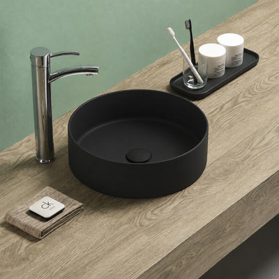 LUKKA OLLEY ABOVE COUNTER BASIN MATTE BLACK 300MM