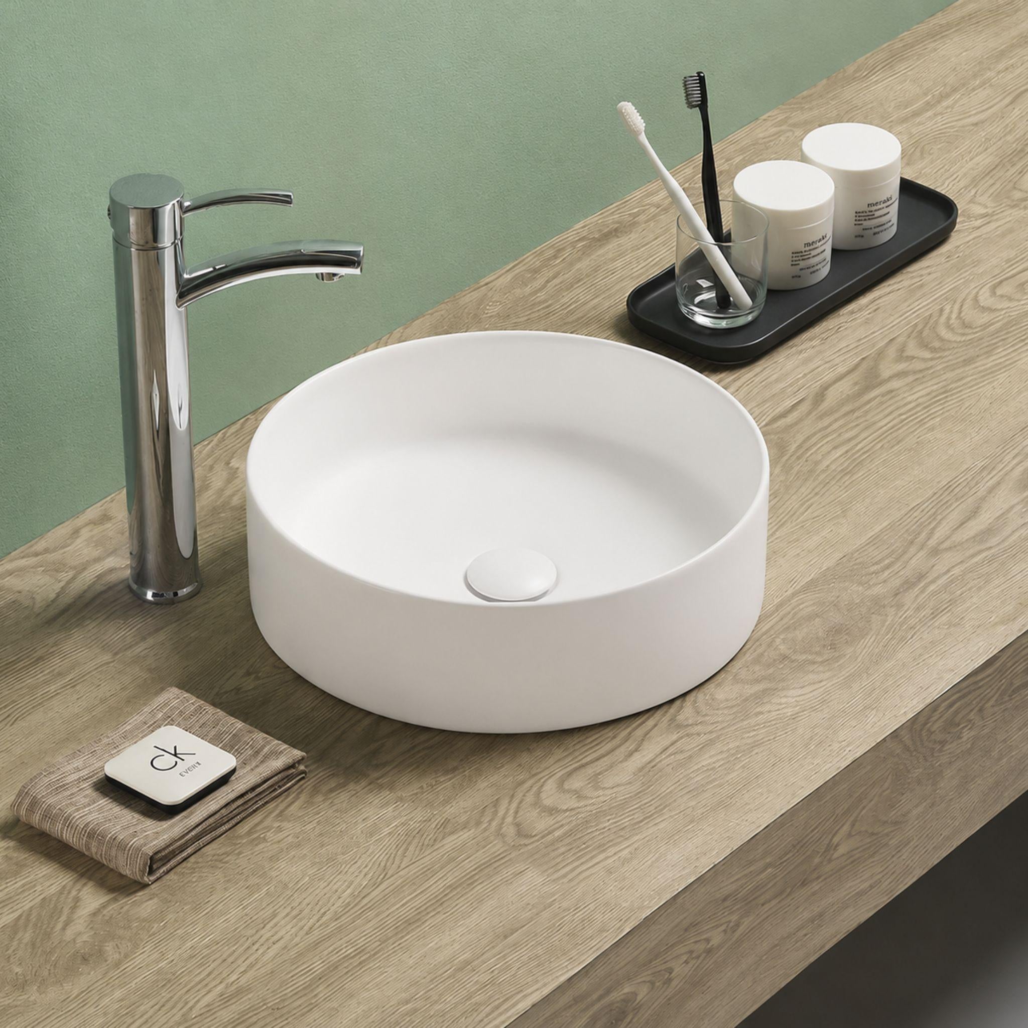 LUKKA OLLEY ABOVE COUNTER BASIN MATTE WHITE 300MM