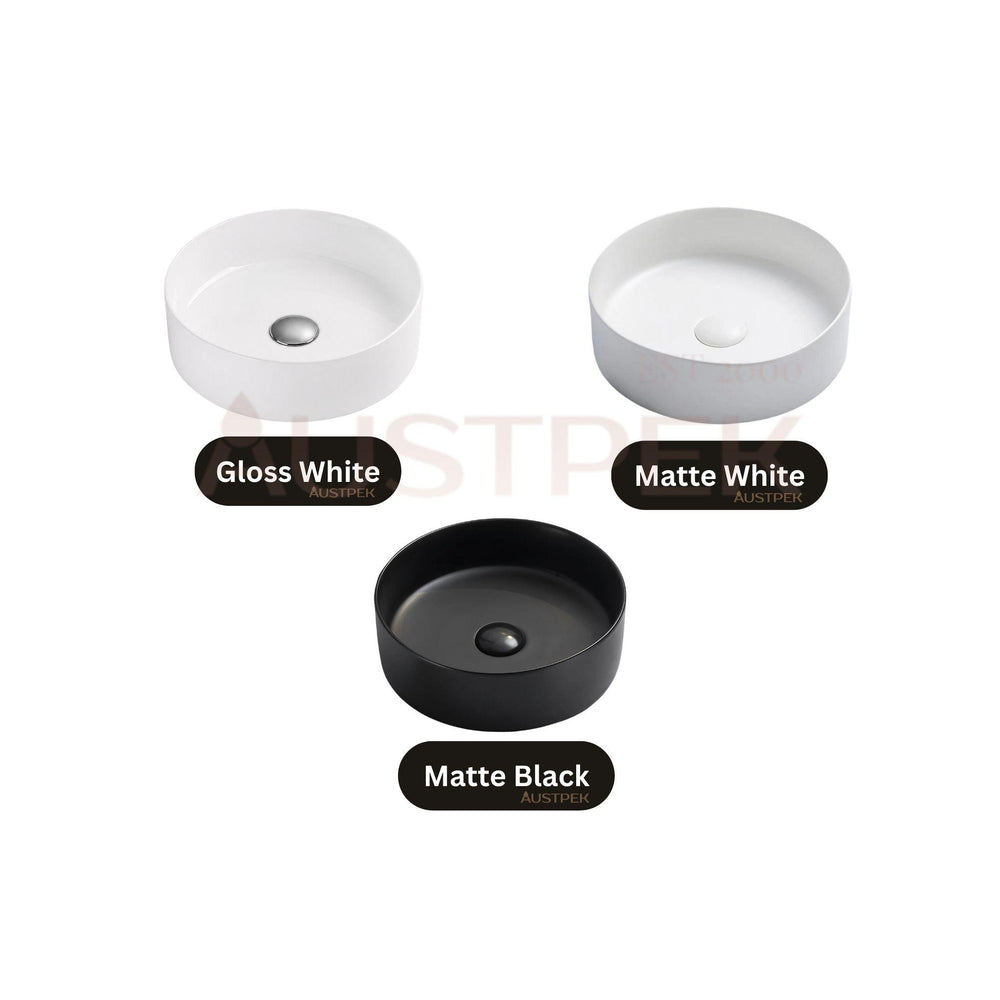 LUKKA OLLEY ABOVE COUNTER BASIN GLOSS WHITE 350MM