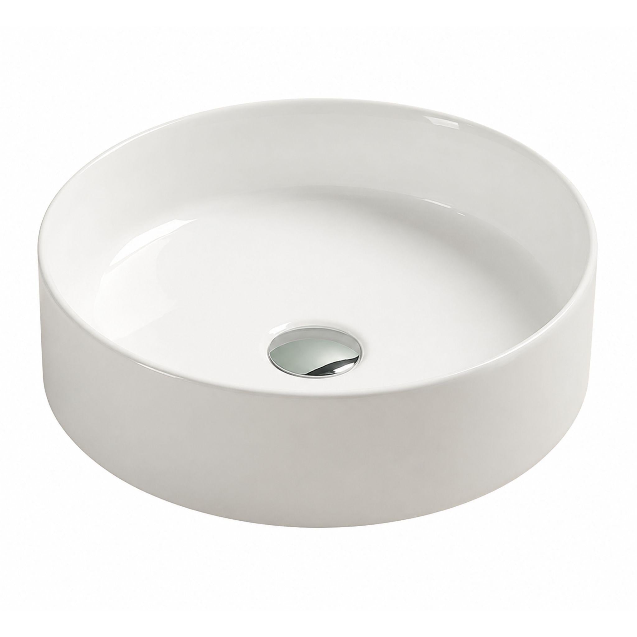 LUKKA OLLEY ABOVE COUNTER BASIN GLOSS WHITE 395MM