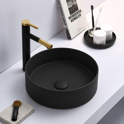 LUKKA OLLEY ABOVE COUNTER BASIN MATTE BLACK 395MM