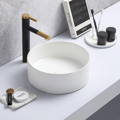 LUKKA OLLEY ABOVE COUNTER BASIN MATTE WHITE 395MM