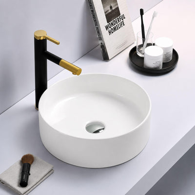 LUKKA OLLEY ABOVE COUNTER BASIN GLOSS WHITE 395MM