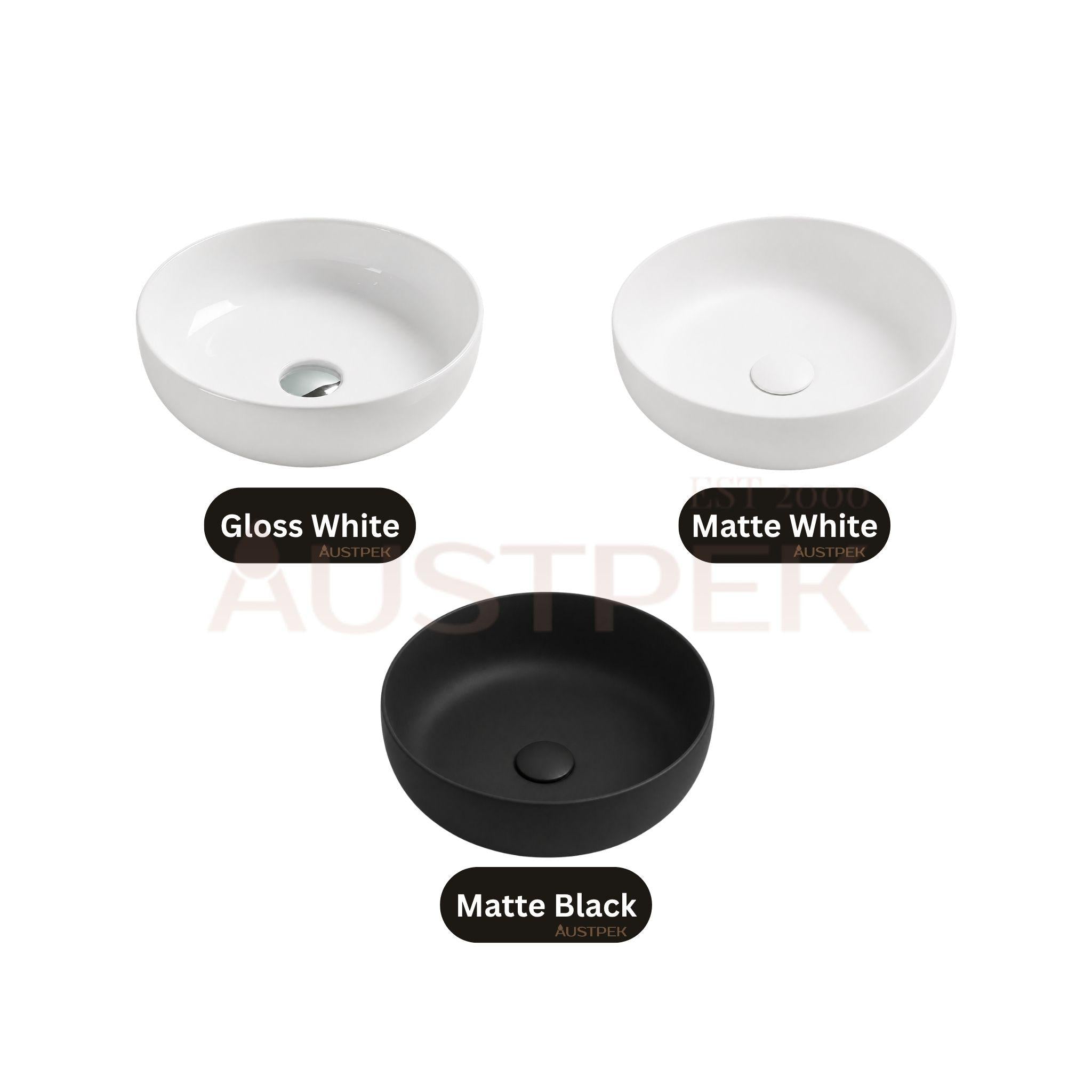 LUKKA OBAN ABOVE COUNTER BASIN GLOSS WHITE 377MM