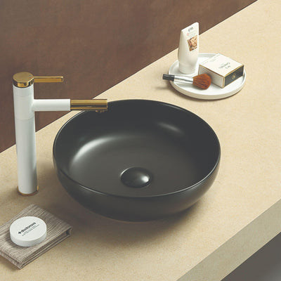 LUKKA OBAN ABOVE COUNTER BASIN MATTE BLACK 377MM