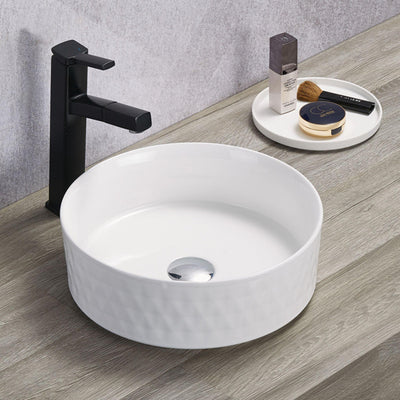 LUKKA OLLIA DIAMOND ABOVE COUNTER BASIN GLOSS WHITE 360MM