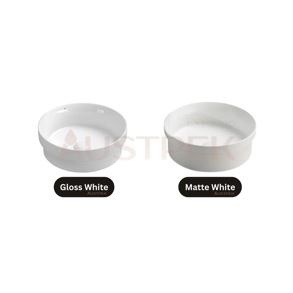 LUKKA OLLEY SEMI INSET BASIN GLOSS WHITE 365MM