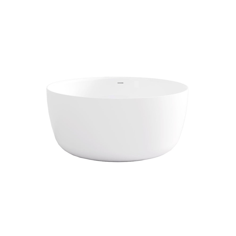 LUKKA OLLEY FREESTANDING BATHTUB OVERFLOW MATTE WHITE 1350MM