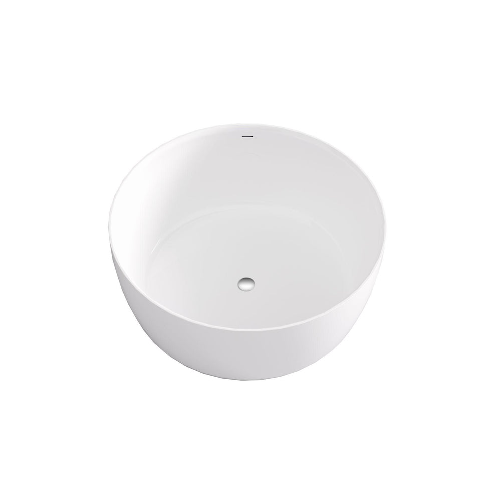 LUKKA OLLEY FREESTANDING BATHTUB OVERFLOW MATTE WHITE 1350MM