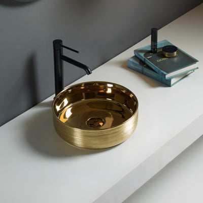 LUKKA OLLIA ABOVE COUNTER BASIN YELLOW GOLD 345MM