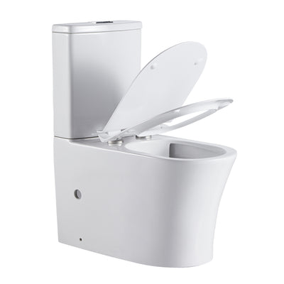LUKKA ORTA TORNADO RIMLESS BACK TO WALL TOILET SUITE GLOSS WHITE