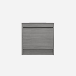 LUKKA PAKO GREY OAK FLAT PACK 900MM SINGLE BOWL FLOOR STANDING VANITY