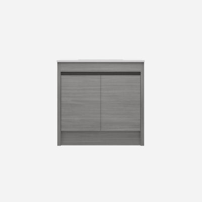 LUKKA PAKO GREY OAK FLAT PACK 900MM SINGLE BOWL FLOOR STANDING VANITY