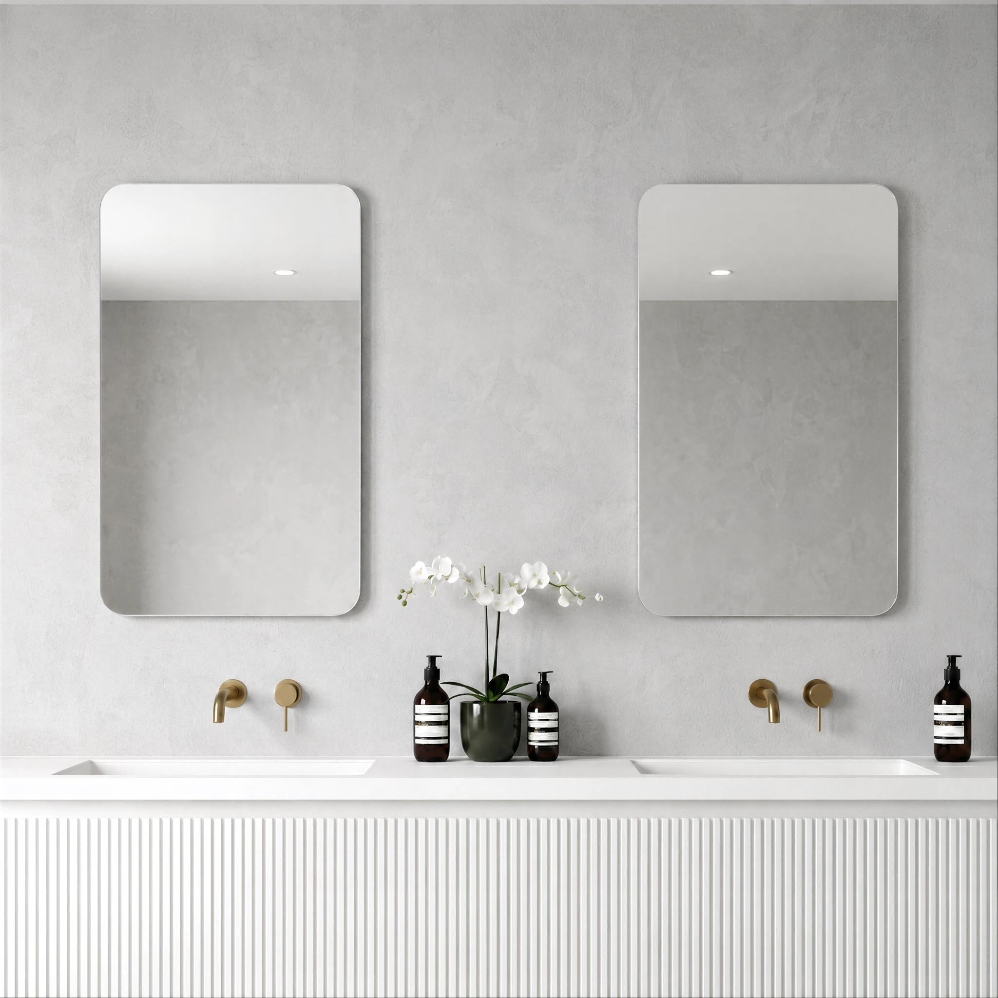 LUKKA RECTTA RECTANGULAR FRAMELESS PENCIL EDGE PLAIN MIRROR 450X600MM