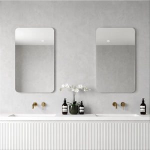 LUKKA RECTTA RECTANGULAR FRAMELESS PENCIL EDGE PLAIN MIRROR 450X600MM