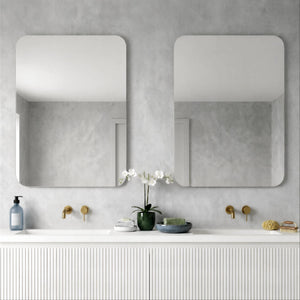 LUKKA RECTTA RECTANGULAR FRAMELESS PENCIL EDGE PLAIN MIRROR 600X750MM