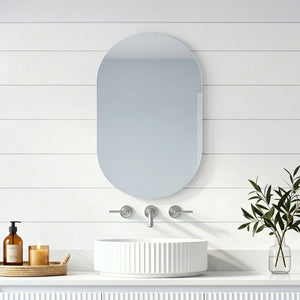 LUKKA ELLIPS OVAL FRAMELESS PENCIL EDGE PLAIN MIRROR 600X900MM