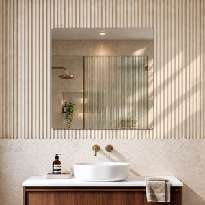 LUKKA RECTTA RECTANGULAR FRAMELESS PENCIL EDGE PLAIN MIRROR 750X750MM