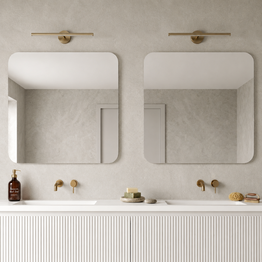 LUKKA RECTTA RECTANGULAR FRAMELESS PENCIL EDGE PLAIN MIRROR 900X750MM