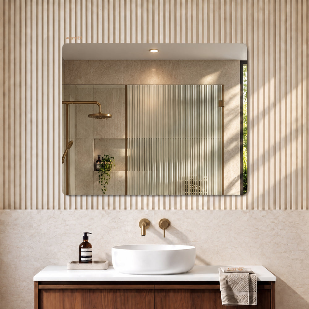 LUKKA RECTTA RECTANGULAR FRAMELESS PENCIL EDGE PLAIN MIRROR 900X750MM