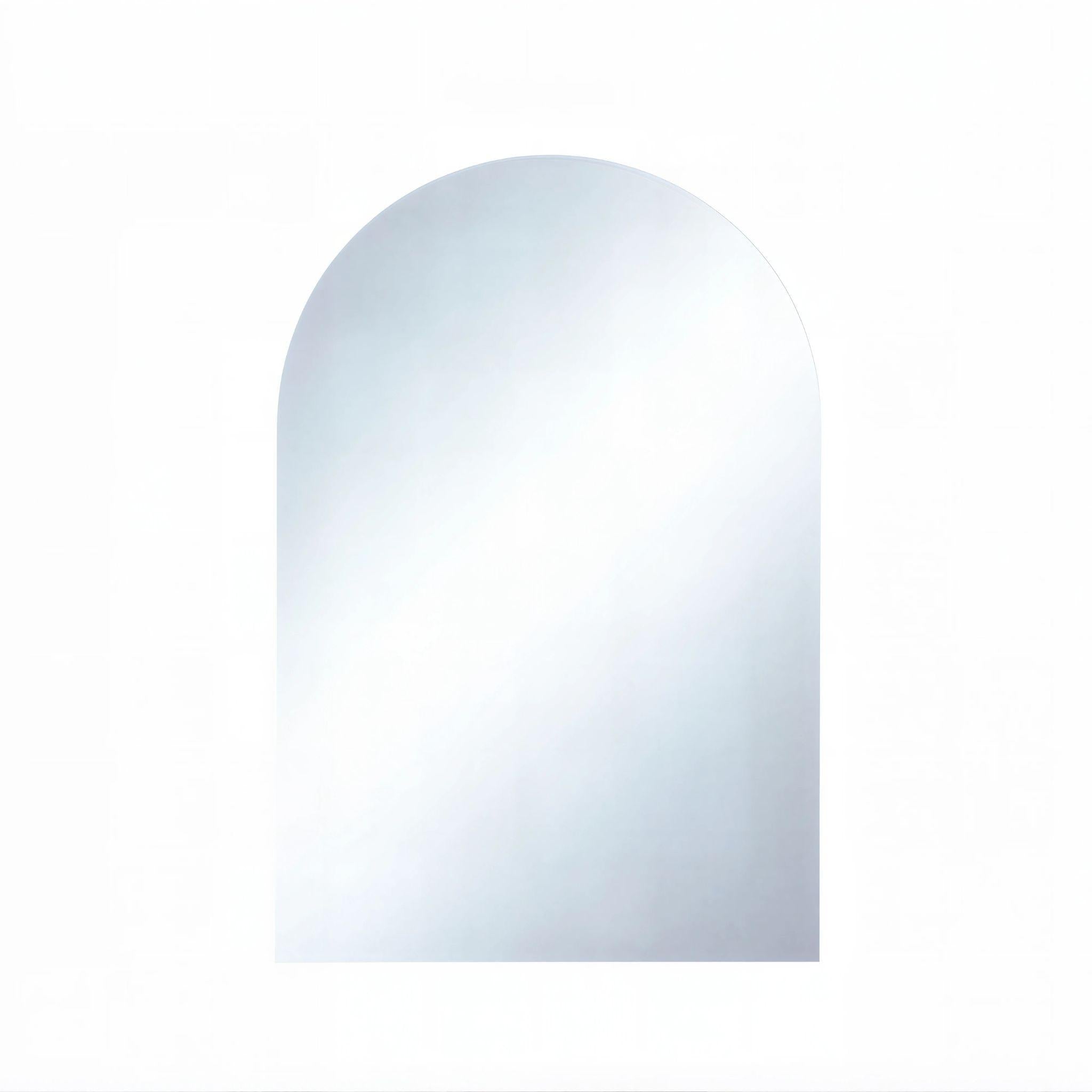 LUKKA ARCO ARCHED FRAMELESS PENCIL EDGE PLAIN MIRROR 450X900MM