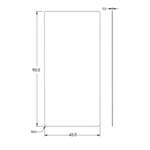 LUKKA RECTTA RECTANGULAR FRAMELESS PENCIL EDGE PLAIN MIRROR 450X900MM