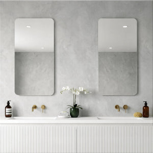 LUKKA RECTTA RECTANGULAR FRAMELESS PENCIL EDGE PLAIN MIRROR 450X900MM