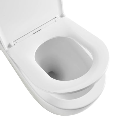 LUKKA PROCIDA TORNADO RIMLESS BACK TO WALL TOILET SUITE GLOSS WHITE