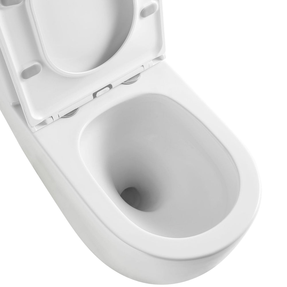 LUKKA PROCIDA TORNADO RIMLESS BACK TO WALL TOILET SUITE GLOSS WHITE