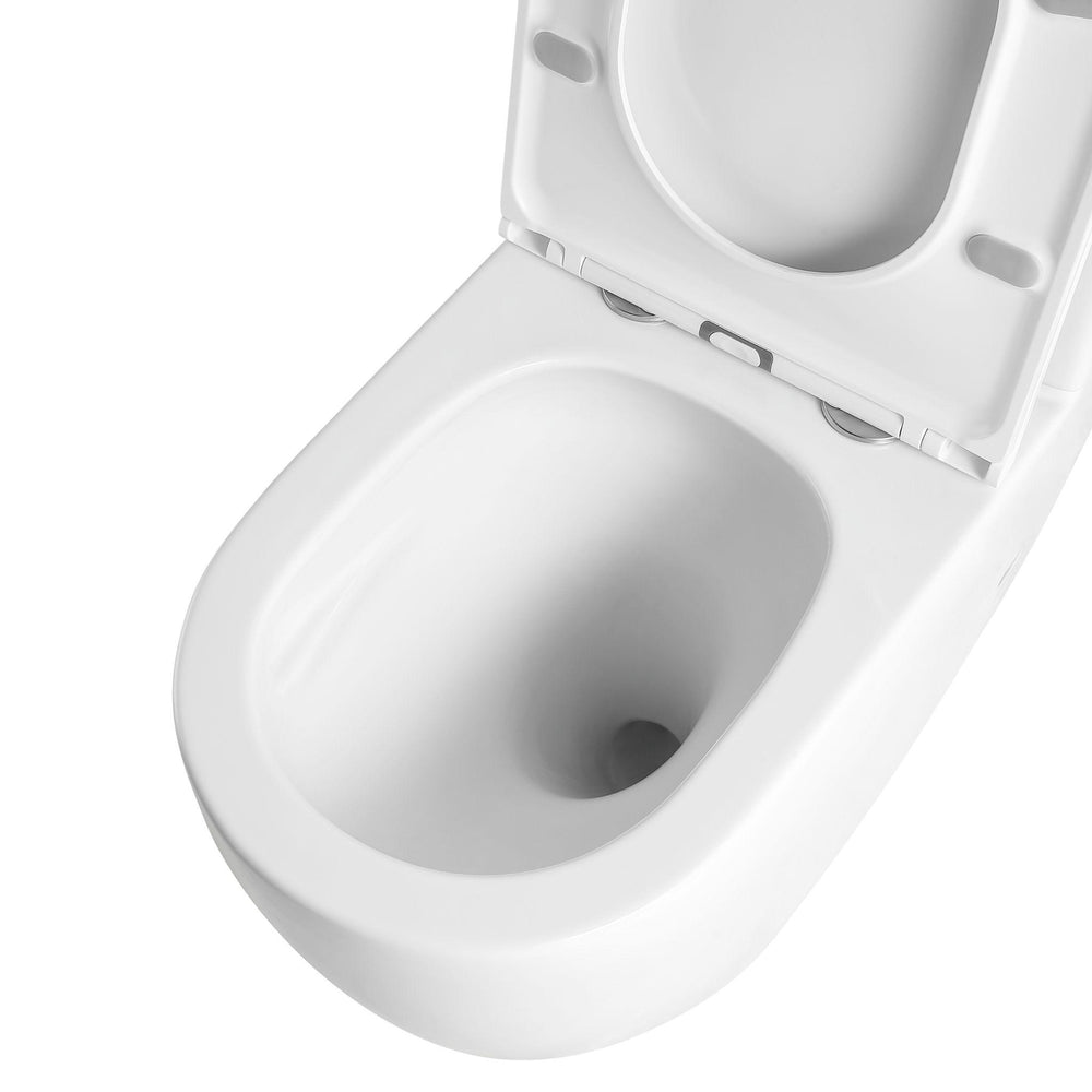 LUKKA PROCIDA TORNADO RIMLESS BACK TO WALL TOILET SUITE GLOSS WHITE
