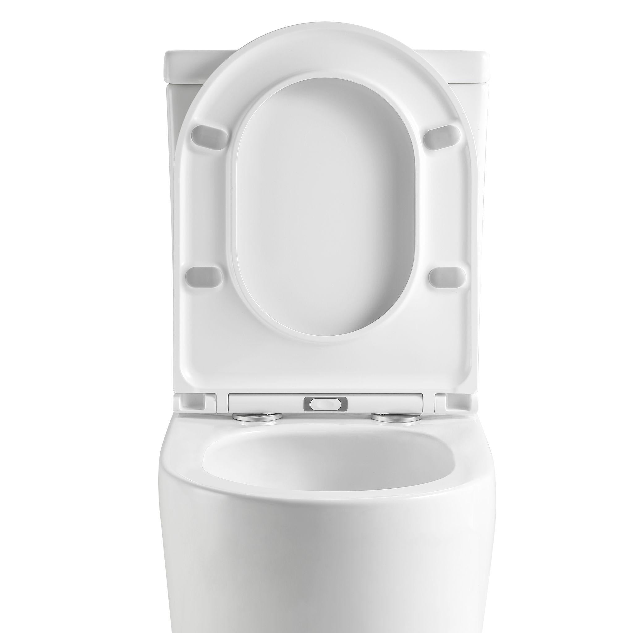 LUKKA PROCIDA TORNADO RIMLESS BACK TO WALL TOILET SUITE GLOSS WHITE