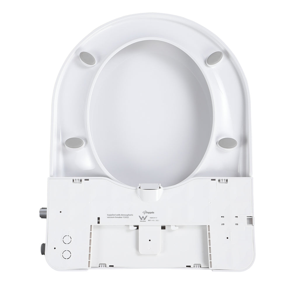 LUKKA PROCIDA NON-ELECTRONIC BIDET SEAT WITH SIDE CONTROL D-SHAPED WHITE (AVAILABLE IN LEFT AND RIGHT HAND WATER INLET)