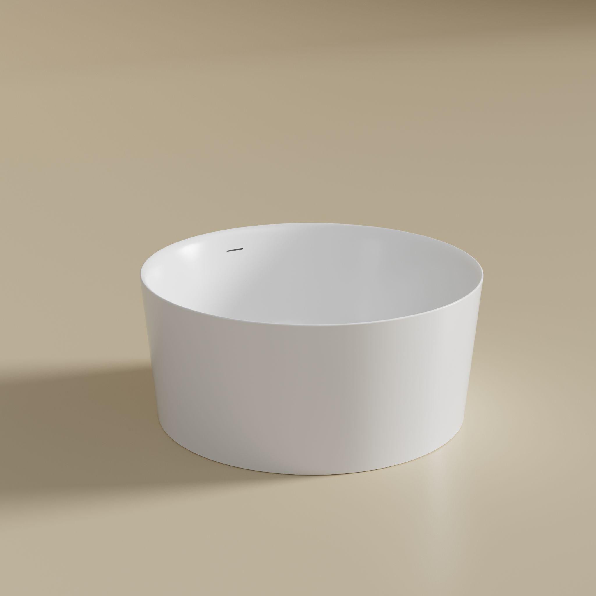 LUKKA PARADISO FREESTANDING BATHTUB OVERFLOW GLOSS WHITE 1300MM