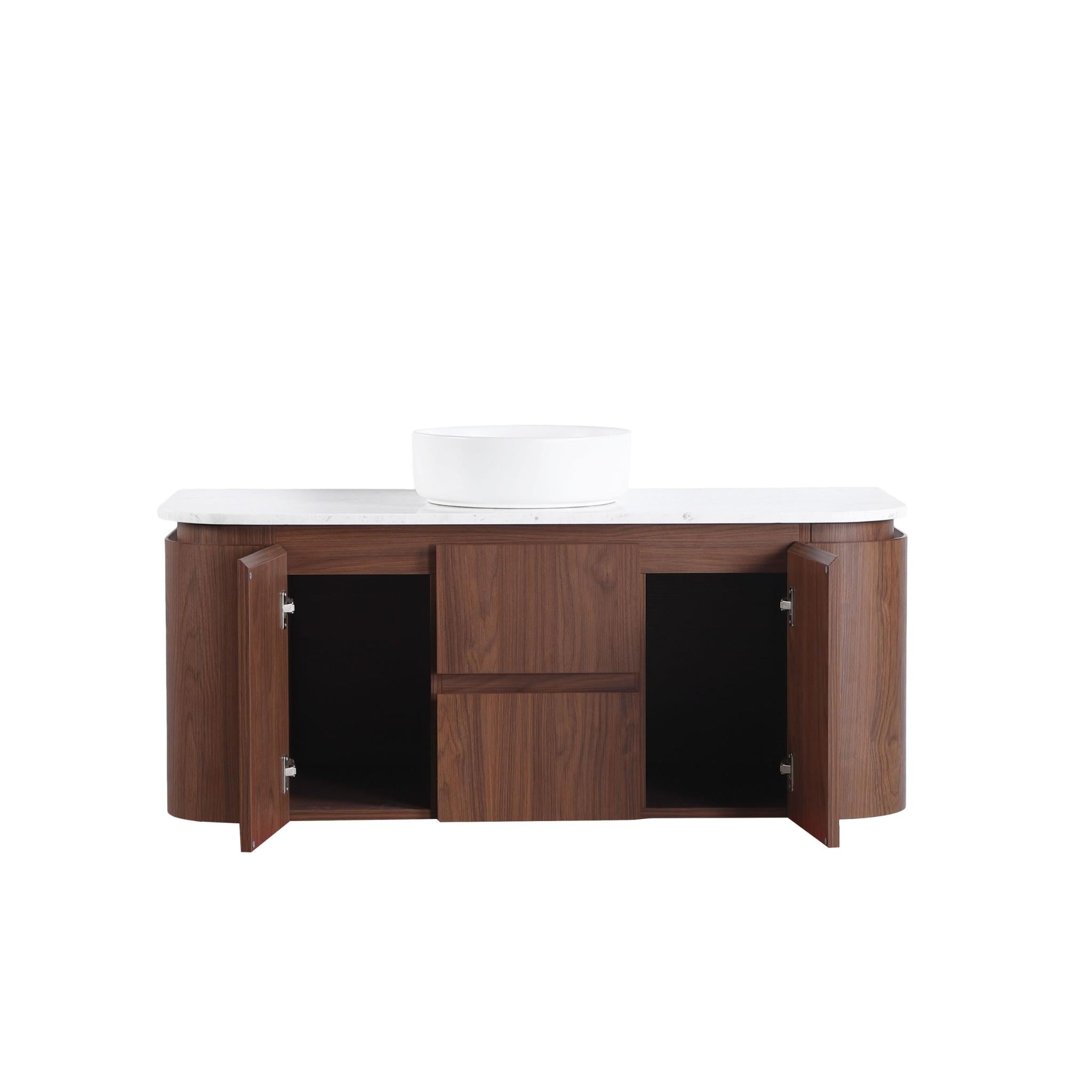 LUKKA RAVELLO MOCHA OAK WOODMATT 1200MM SINGLE BOWL WALL HUNG VANITY