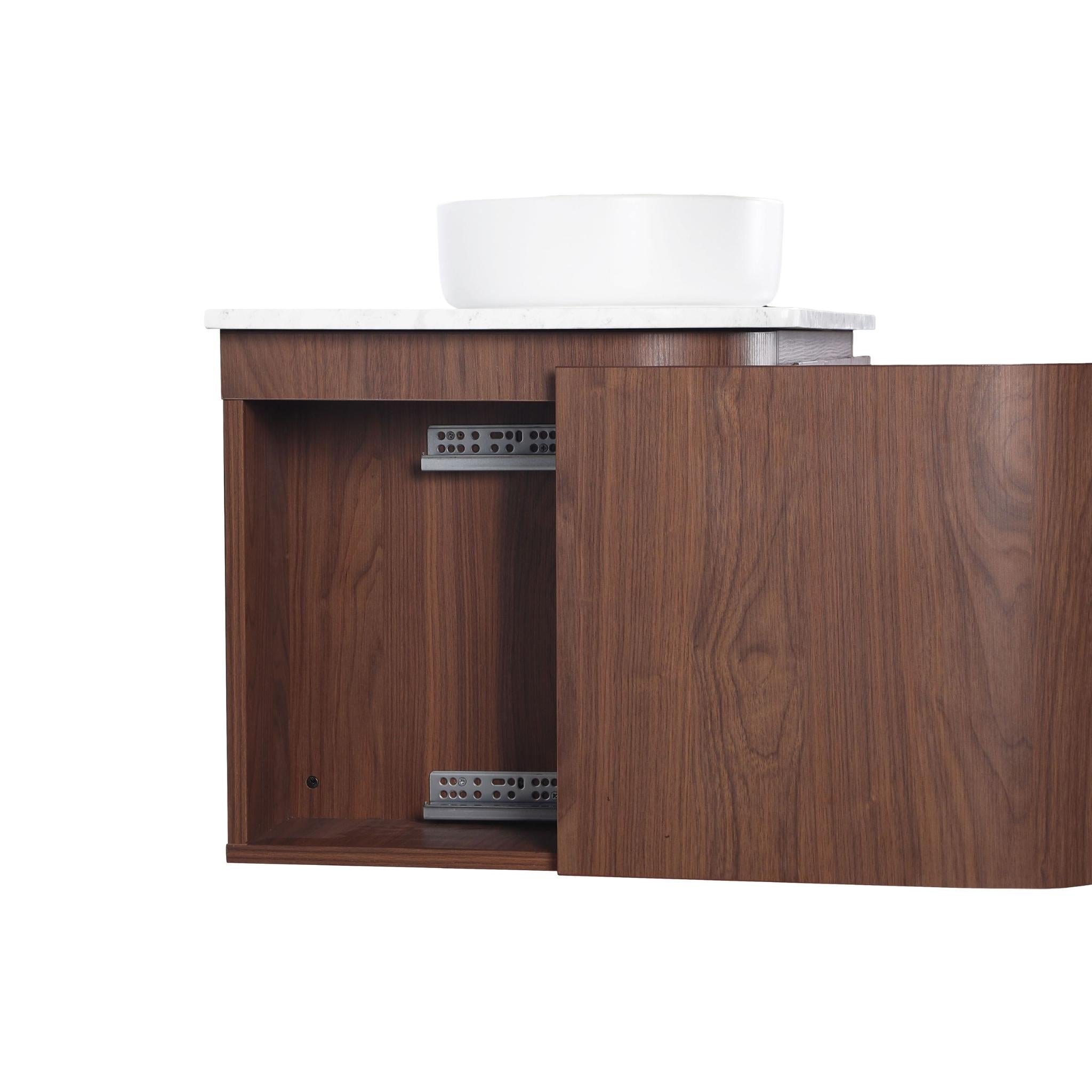 LUKKA RAVELLO MOCHA OAK WOODMATT 1200MM SINGLE BOWL WALL HUNG VANITY