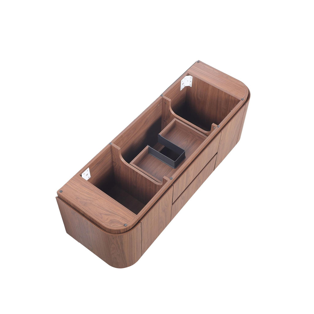 LUKKA RAVELLO MOCHA OAK WOODMATT 1500MM SINGLE BOWL WALL HUNG VANITY
