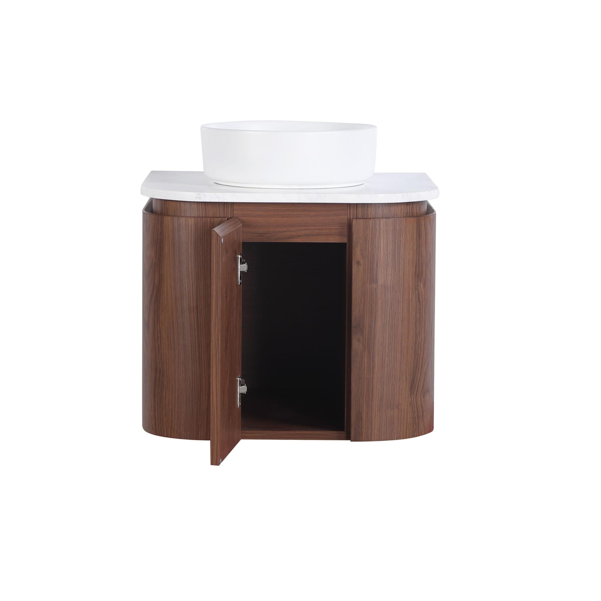 LUKKA RAVELLO MOCHA OAK WOODMATT 600MM WALL HUNG VANITY