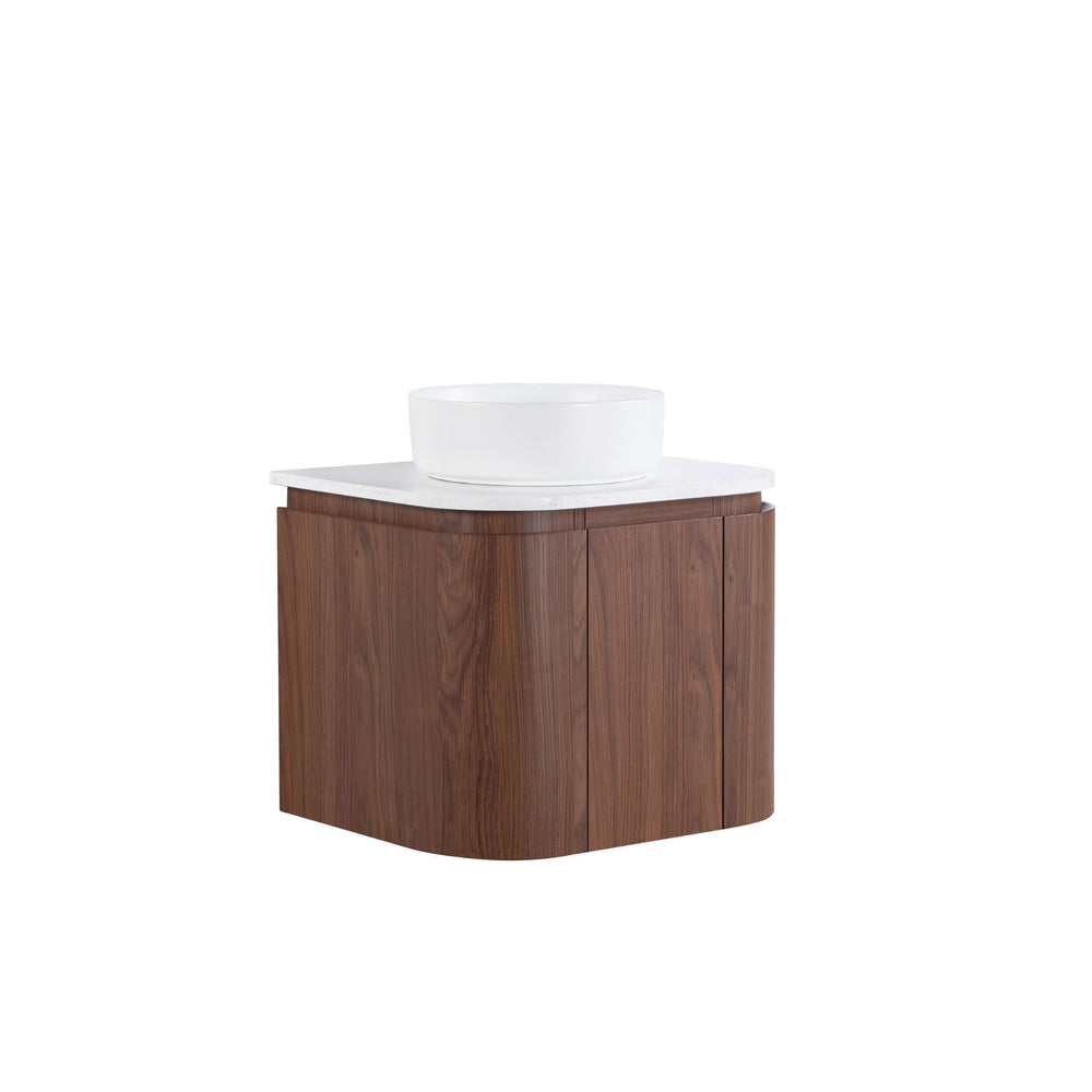 LUKKA RAVELLO MOCHA OAK WOODMATT 600MM WALL HUNG VANITY