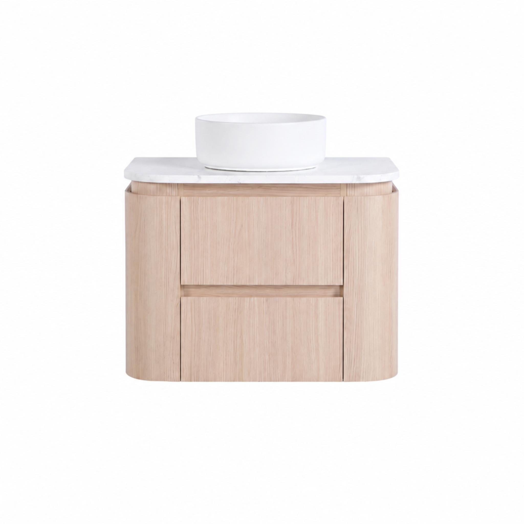 LUKKA RAVELLO SANDY OAK WOODMATT 750MM WALL HUNG VANITY