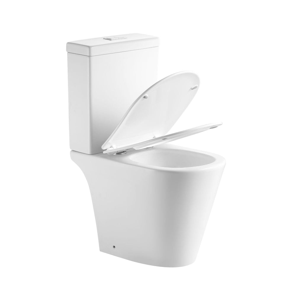 LUKKA ROCCIA TORNADO RIMLESS BACK TO WALL TOILET SUITE GLOSS WHITE