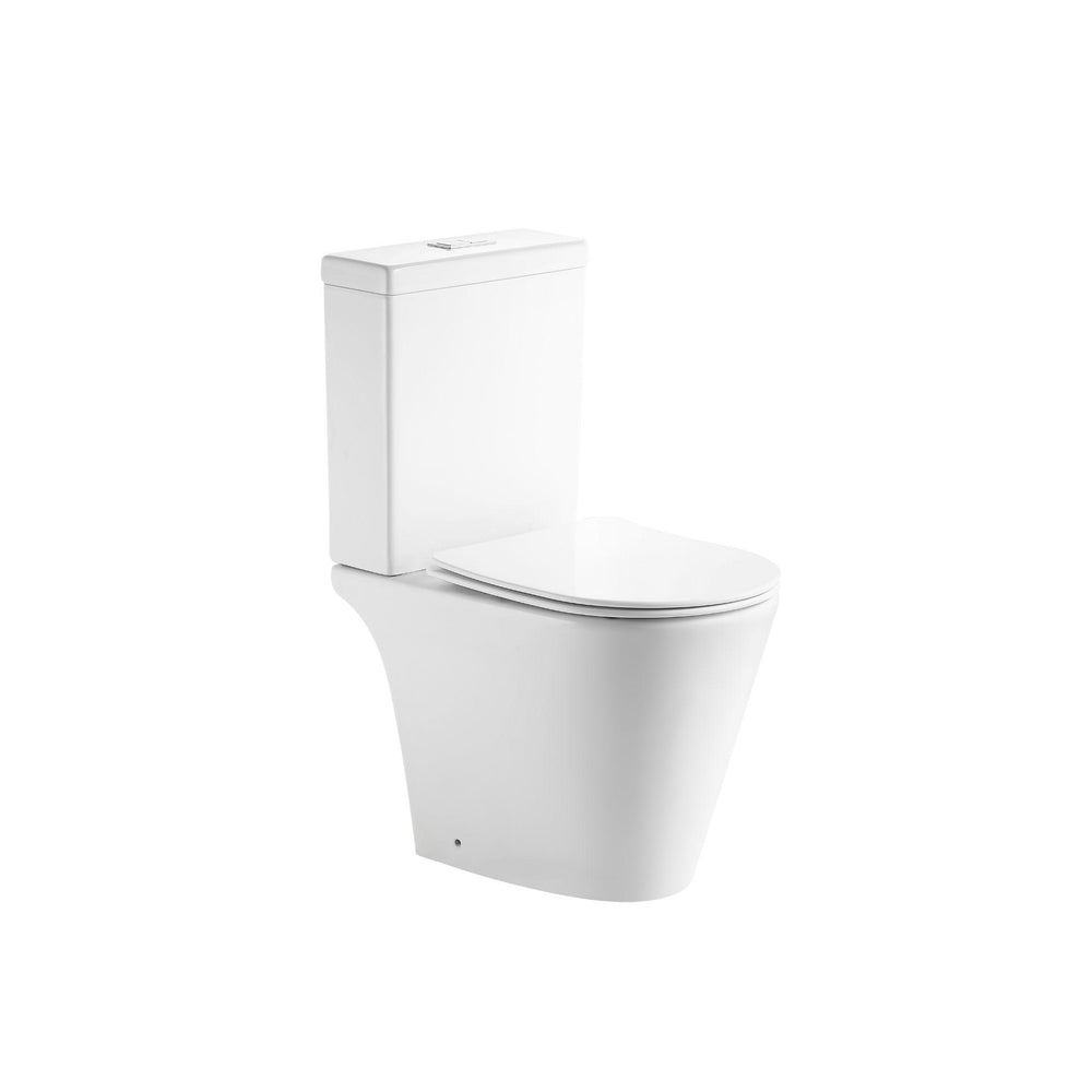LUKKA ROCCIA TORNADO RIMLESS BACK TO WALL TOILET SUITE GLOSS WHITE