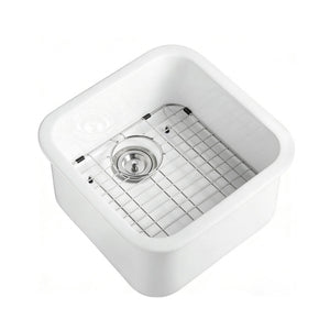 LUKKA ELBA INSET AND UNDERMOUNT FINE FIRECLAY SINK GLOSS WHITE 483MM