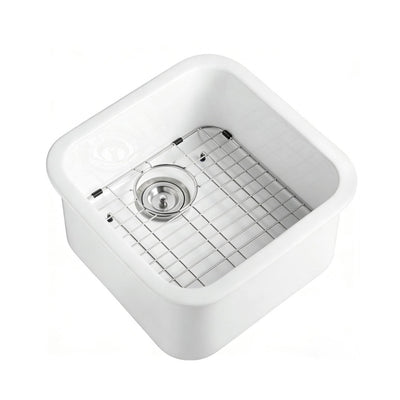 LUKKA ELBA INSET AND UNDERMOUNT FINE FIRECLAY SINK GLOSS WHITE 483MM