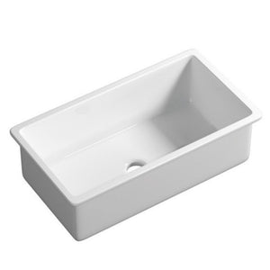 LUKKA PROCIDA INSET AND UNDERMOUNT FIRECLAY SINK GLOSS WHITE 760MM