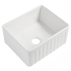 LUKKA ROCCIA FARMHOUSE BUTTLER FINE FIRECLAY SINK GLOSS WHITE 610MM
