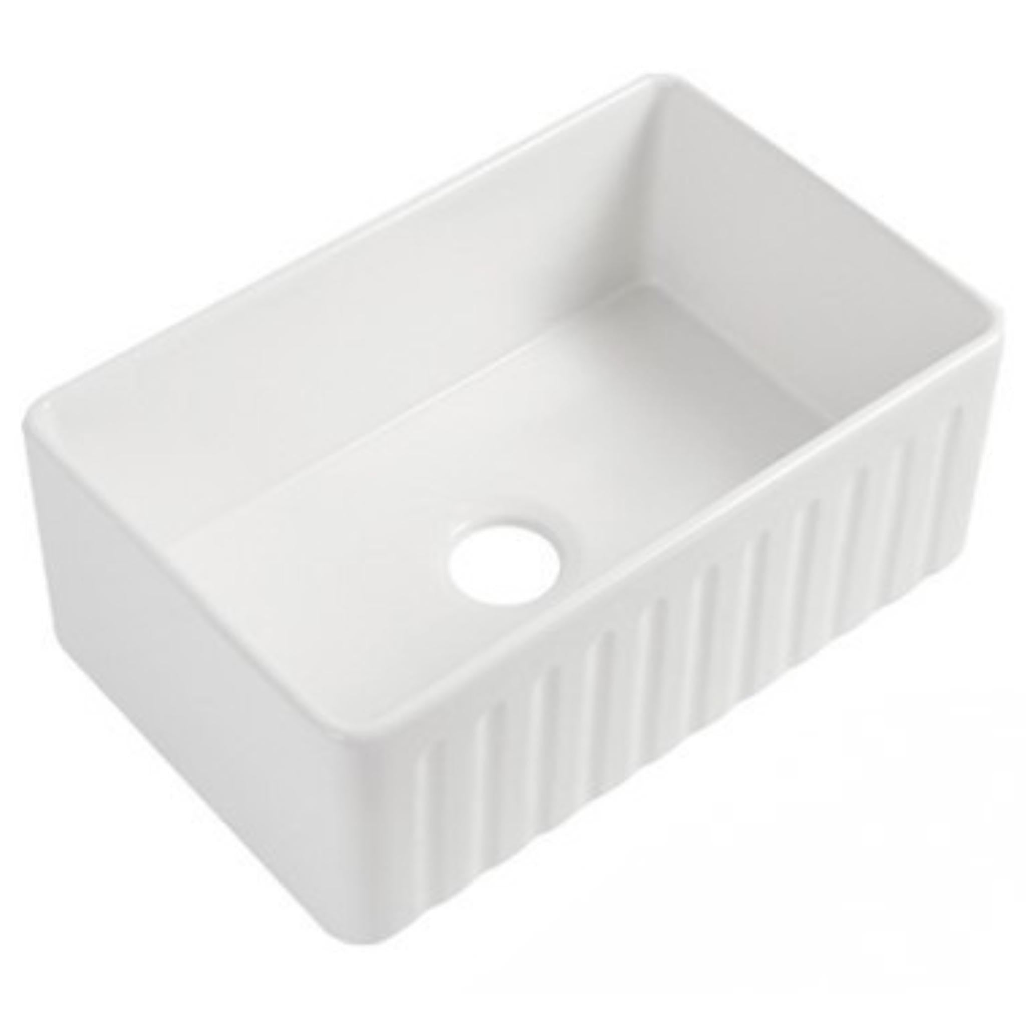 LUKKA ROCCIA FARMHOUSE BUTTLER FINE FIRECLAY SINK GLOSS WHITE 760MM