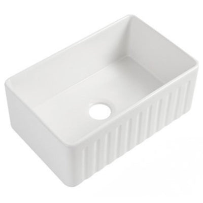 LUKKA ROCCIA FARMHOUSE BUTTLER FINE FIRECLAY SINK GLOSS WHITE 760MM