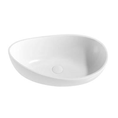 LUKKA WAVERTON ABOVE COUNTER BASIN GLOSS WHITE 600MM