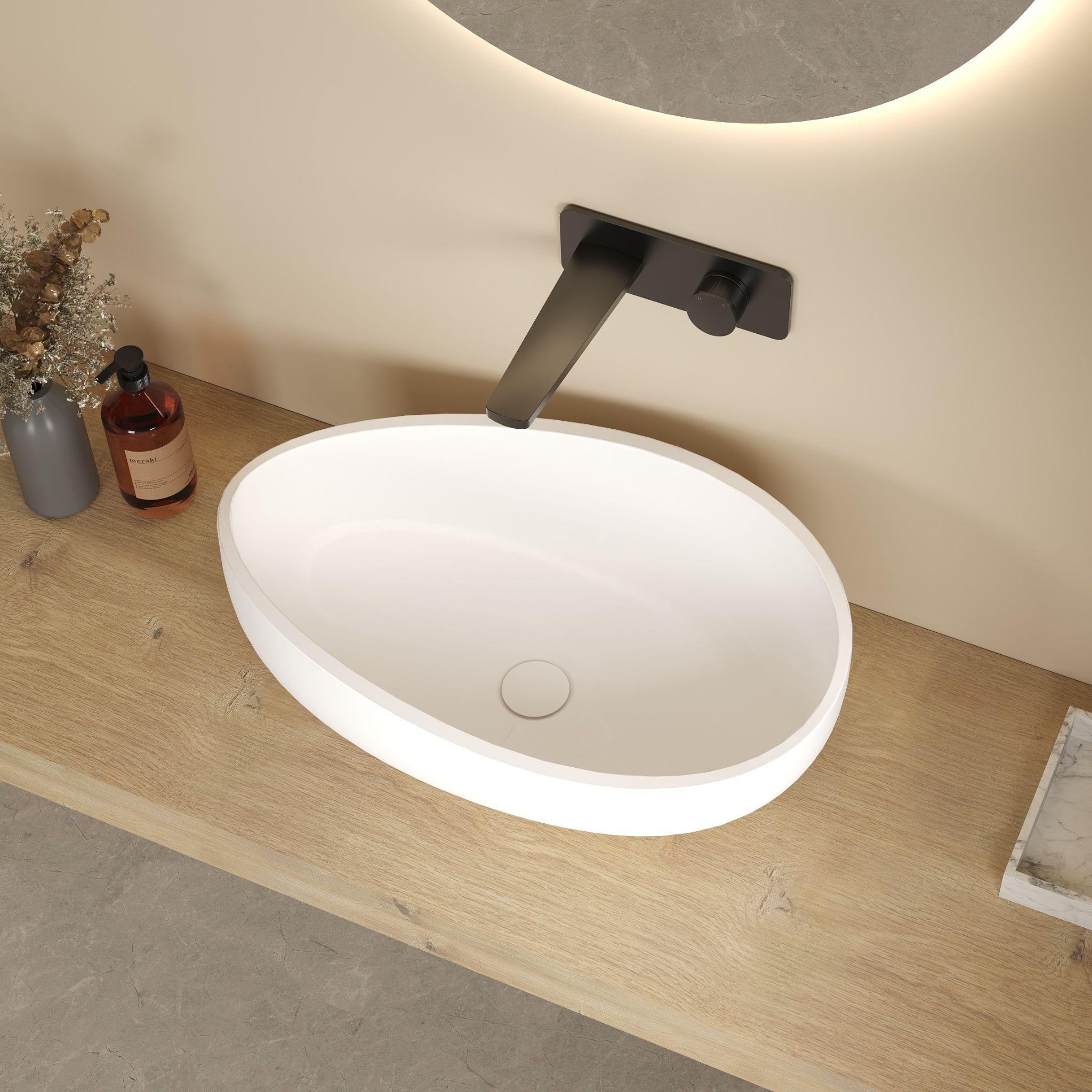 LUKKA WAVERTON ABOVE COUNTER BASIN GLOSS WHITE 600MM