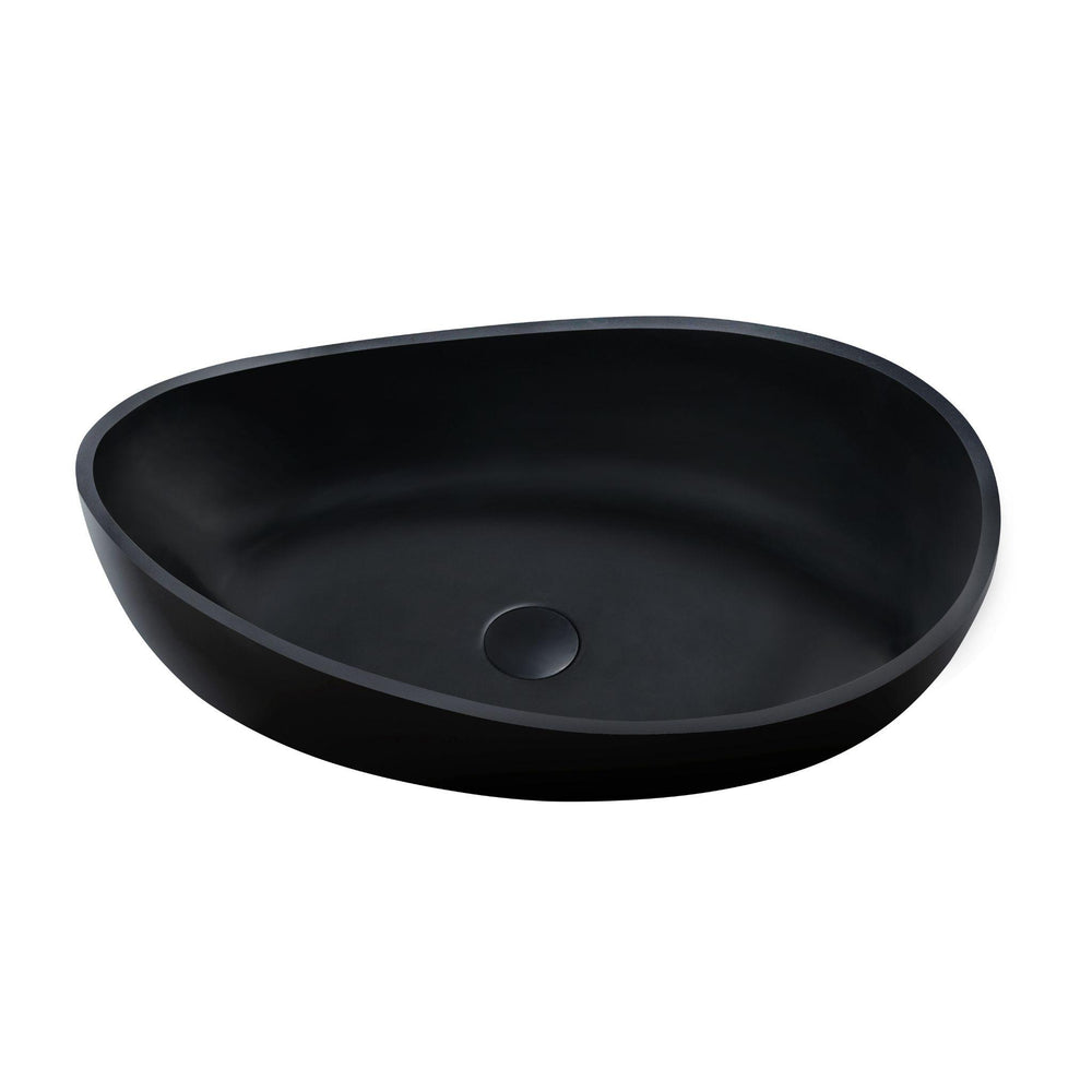 LUKKA WAVERTON ABOVE COUNTER BASIN MATTE BLACK 600MM